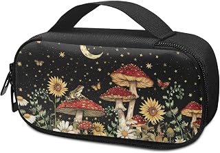 Mushroom Floral Insulin Cooler Travel Case for Diabetic Organizer Portable Scratches-Proof Medication Insulated Cooling Bag for Insulin Pens and Other Diabetic Supplies Easy to Use