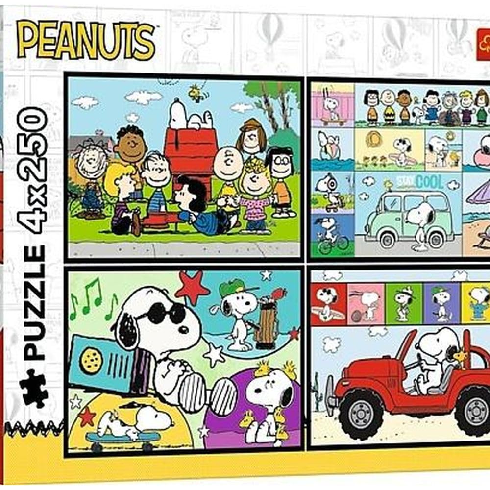 Trefl - Puzzle 4 x 250 Pieces, The Adventures of Peanut, Set of 4 Puzzles