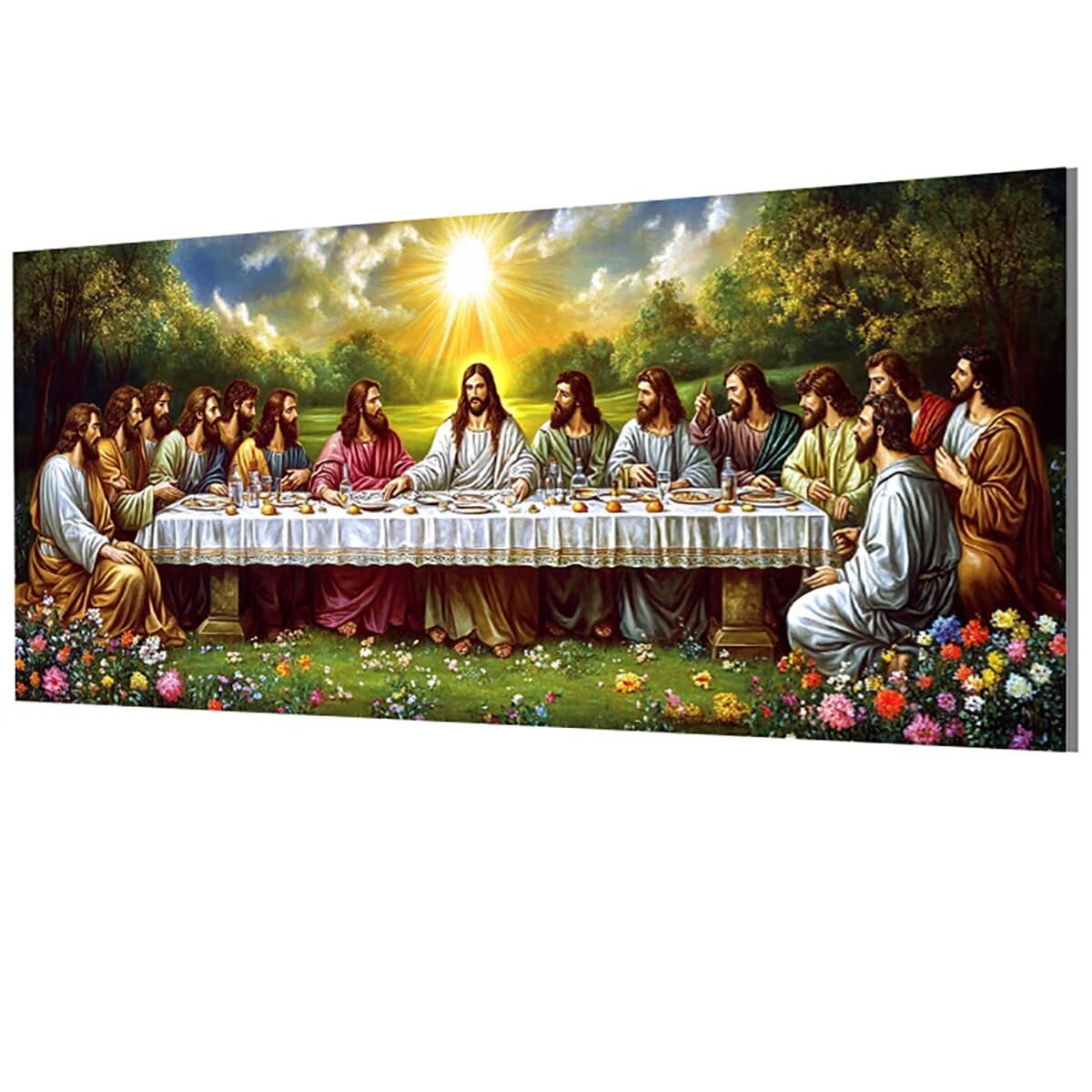 The Last Supper Paint by Numbers for Adults The Last Supper Paint by Numbers Canvas kits, DIY Hand Oil Painting Adult Crafts Kits with Brushes and Acrylic for Home Decor Gifts 40x80 in (Model-0482)