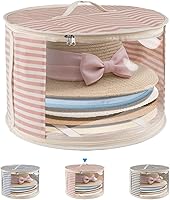 Vista 8 de Paquete de 1 caja de almacenamiento para sombreros con ventana transparente, capacidad para hasta 7 gorras, bolsa organizadora de sombreros de Gris