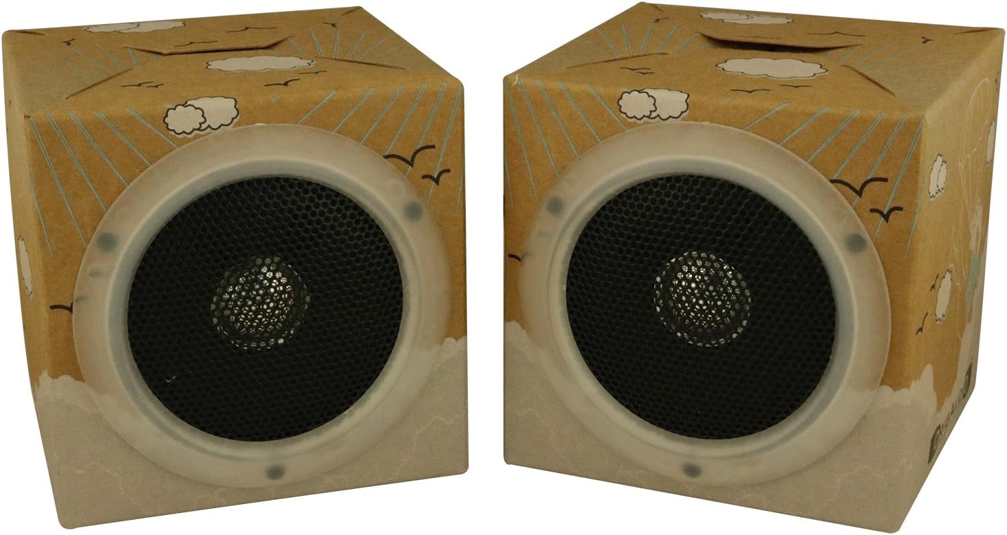 OrigAudio Fold n Play Recycled Speakers for iPod, iPhone, and Any Standard 3.5mm Jack (Daydream)