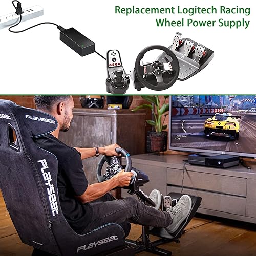 Miniatura 4 de Fuente de alimentación DC 24V Cargador para 24 voltios Logitech Driving Force GT Racing Wheel G25 G27 G29 G920 G923 G940 Adaptador de corriente