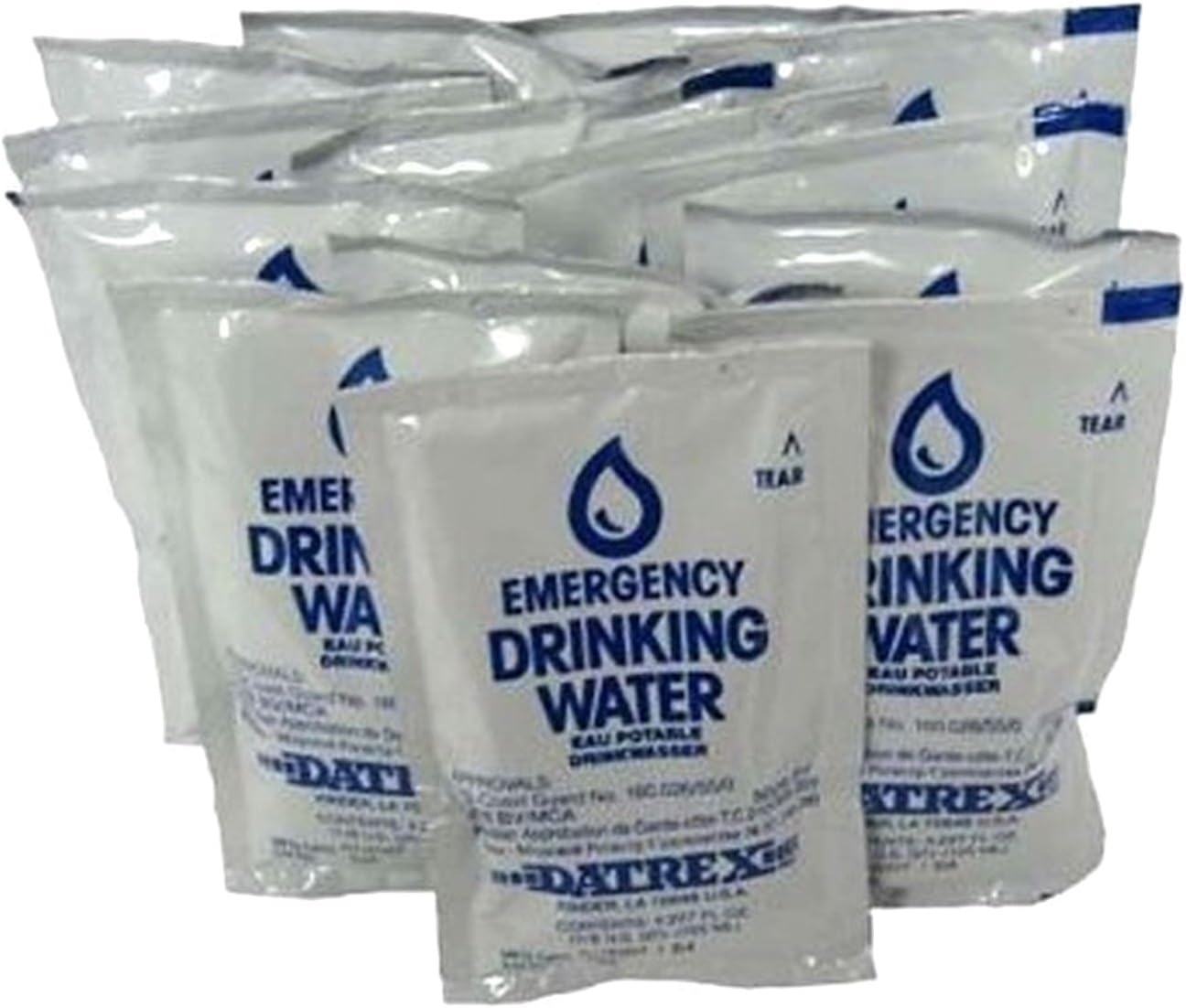 Datrex Emergency Water Packet 4.227 oz - 3 Day/72 Hour Supply (18 Packs) , White