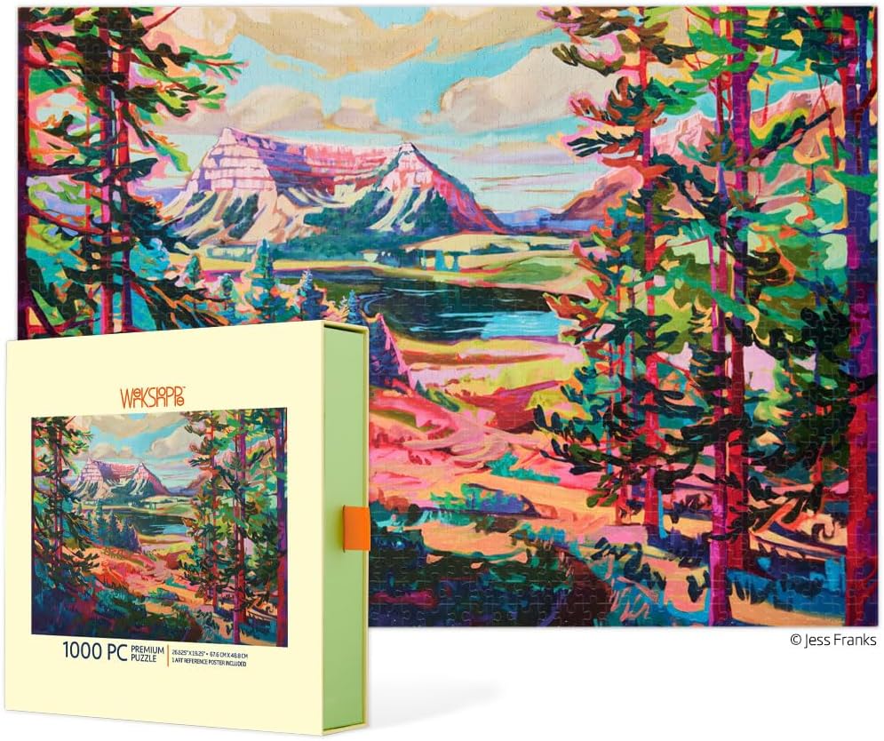 WerkShoppe Valley View 1000 Piece Puzzle, Landscape Scene Puzzle for Adults