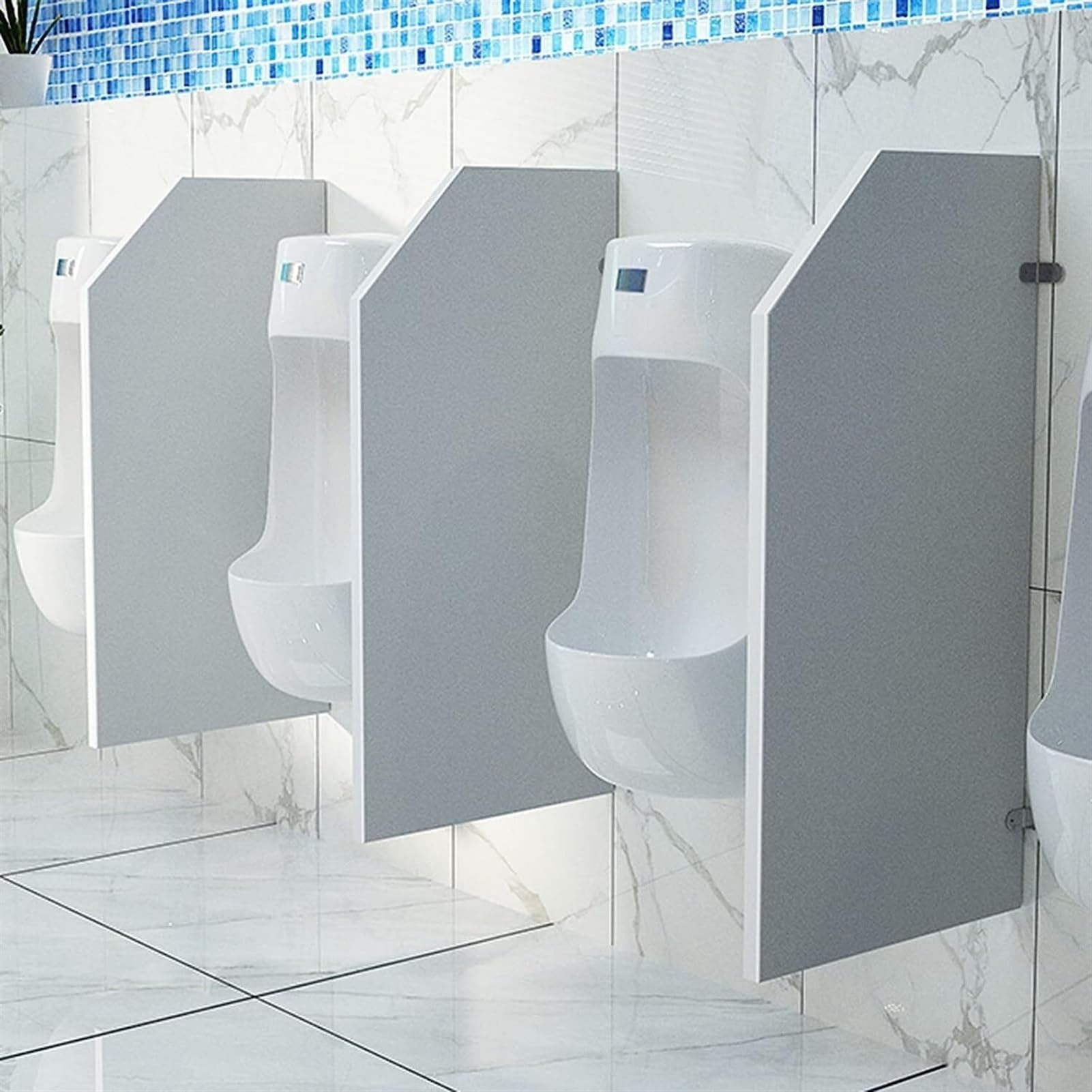 Mampara divisoria de pared para urinarios que elimina la incomodidad en baños