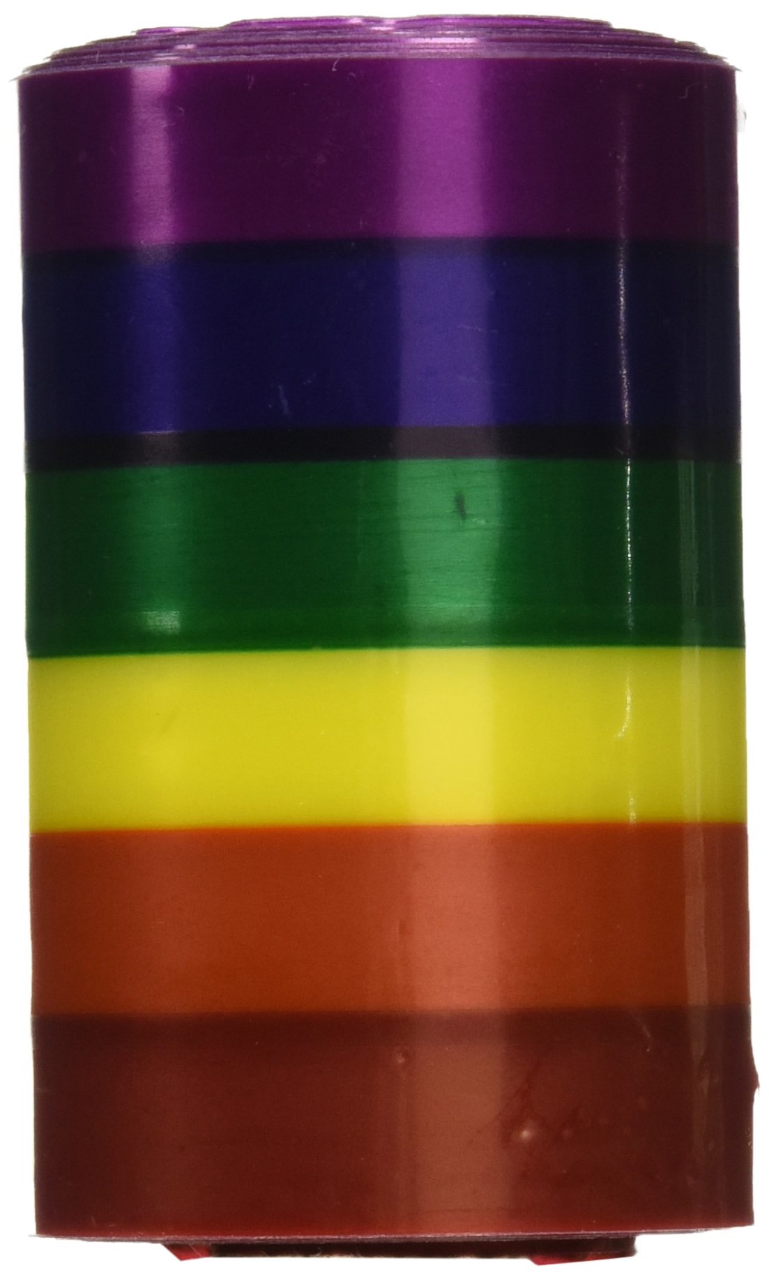 Beistle 66148 Rainbow Poly Material de decoración, 3 por 50 pies