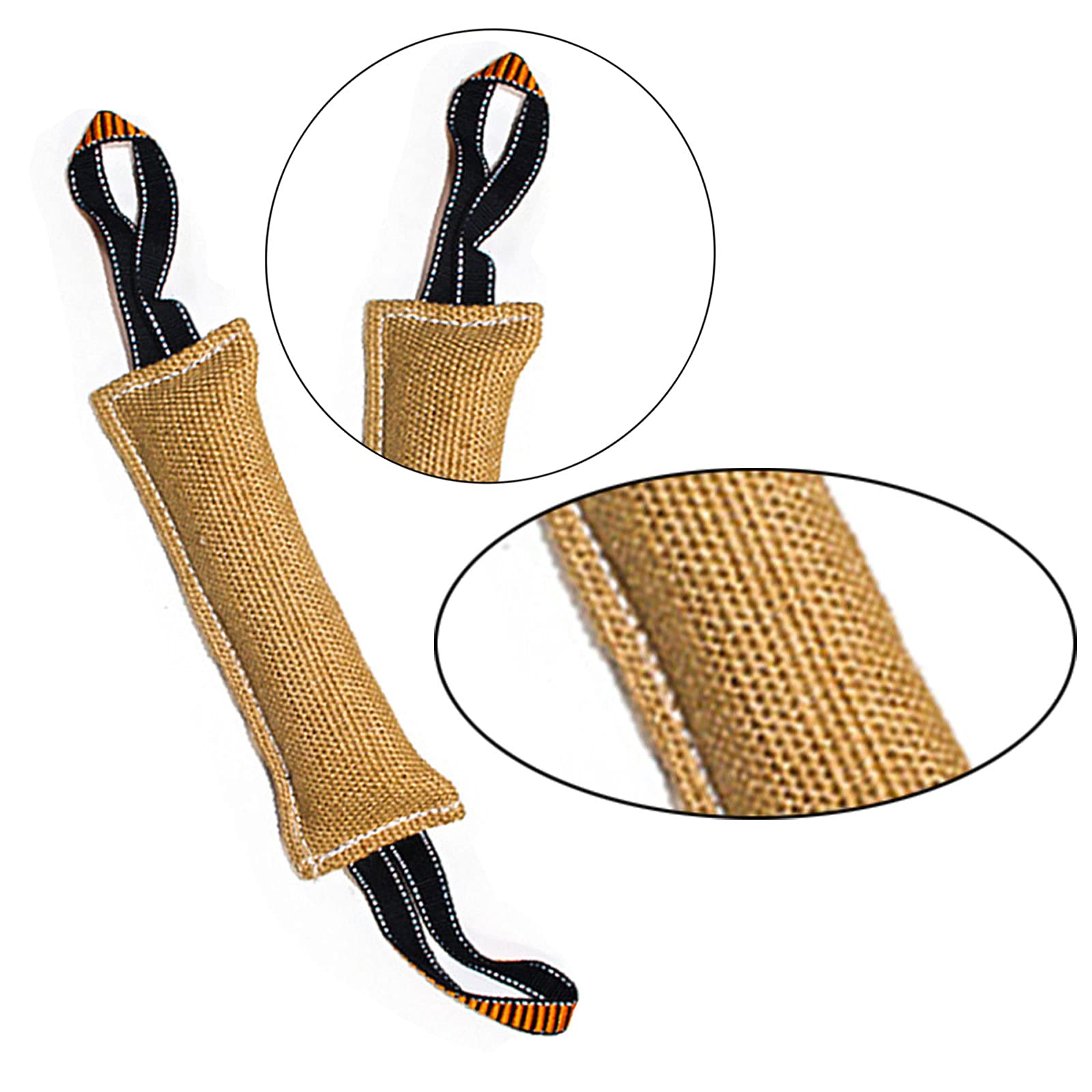 Bite Sausage for Dogs Jute Training Dog Toy Very Robust Dog Toy Jute Training Dog Toy Training Biting Sausage for Dogs Training Dogs Tug of War and Tugging Games with Dog Pack of 2 - Image 4