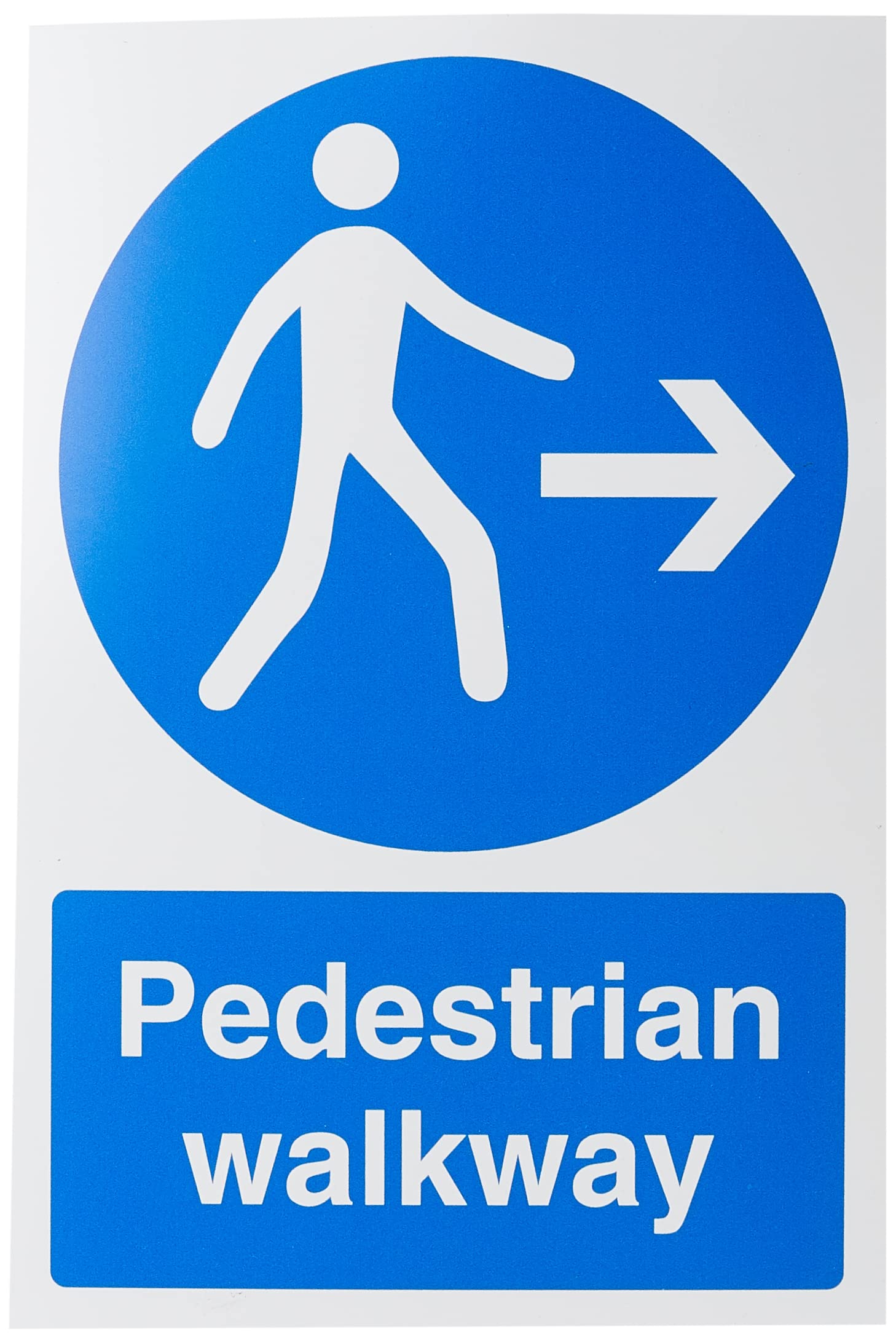 Seco Pedestrian Walkway - Right Arrow Sign, 200mm x 300mm - 1mm Semi Rigid Plastic