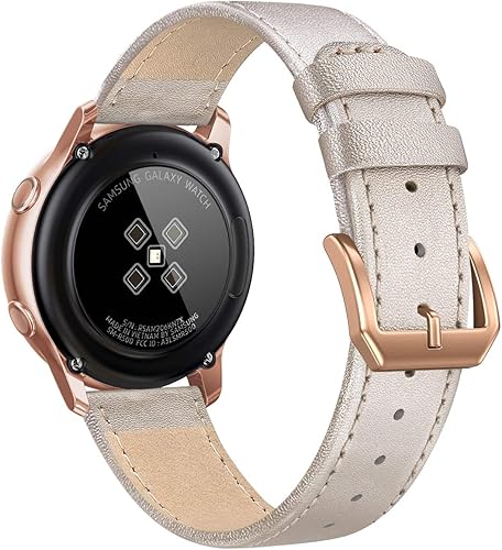 Vista 55 de Correa de piel compatible con Samsung Galaxy Watch 3 de 41 mm / Galaxy Watch Active de 40 mm / Active 2 44mm / Galaxy Watch de 42 mm, 20 mm de piel