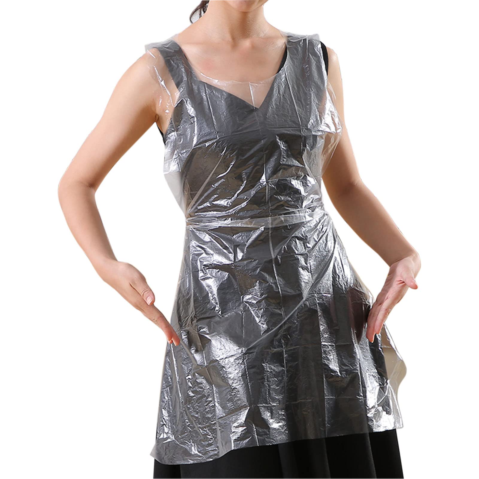 HLIN Plastic Aprons Disposable Adult Child for Painting Party, Cooking, Housework, Picnic Etc