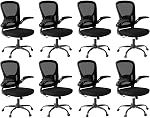 Youhauchair chaise de bureau Mesh, Chaises de bureau ergonomiques avec bras et support lombaire, réglable en hauteur, noir. 1