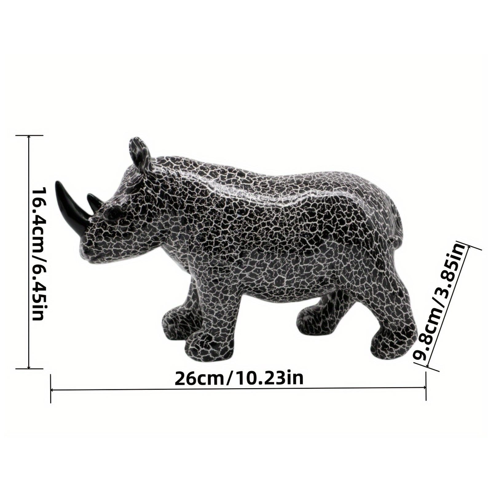 Amazon.co.jp: Znvhazsy カラフルなサイの置物、サイの動物の置物