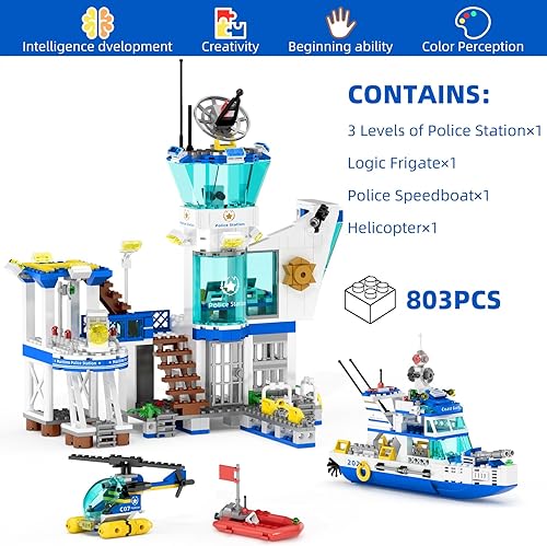 Miniatura 3 de Juego de bloques de construcción de la comisaría de policía de la ciudad, 912009