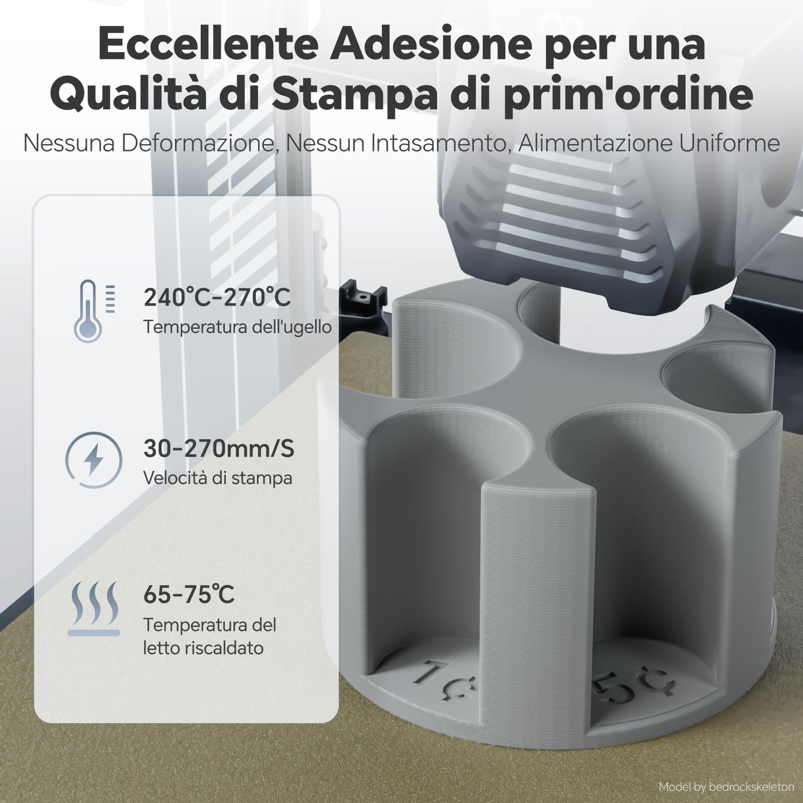 DEEPLEE Filamento PETG 1,75 mm, Filamento per Stampante 3D PLA, Precisione Dimensionale +/- 0,02 mm, per la Maggior parte delle Stampanti 3D FDM 4KG(1KG/Bobina) Marrone