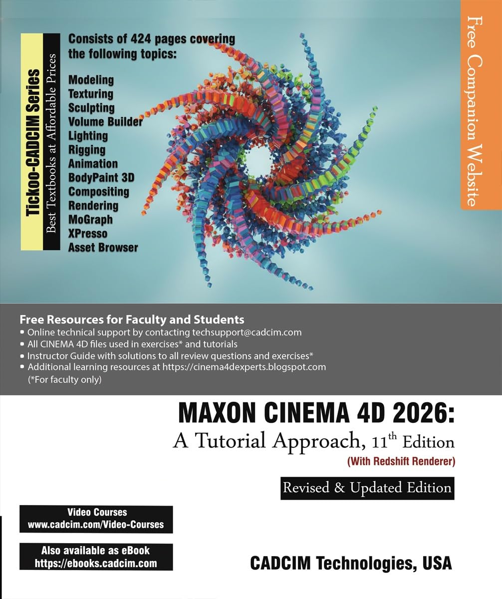 Maxon Cinema 4D 2026 tutoriel livre en anglais pour apprendre la modélisation 3D
