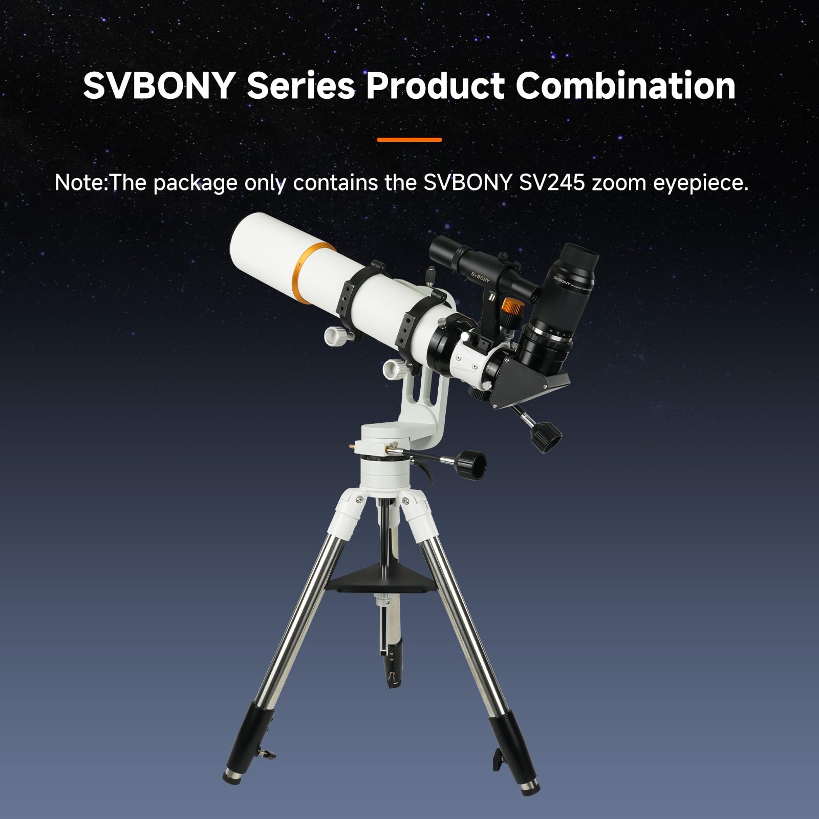 Svbony SV245 Oculare per Telescopio con Zoom, 1.25" 8 mm-16 mm Oculare Universale per Telescopio, Campo Visivo Costante 63° Accessori per Astronomia con Adattatore da 2", per Osservazione della luna