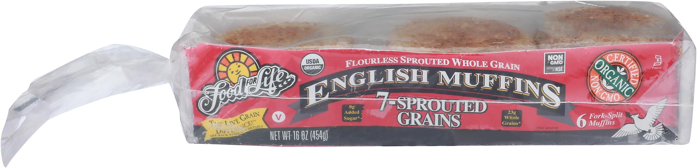 English Muffins Sprouted 7 Grain Organic, 16 Ounce