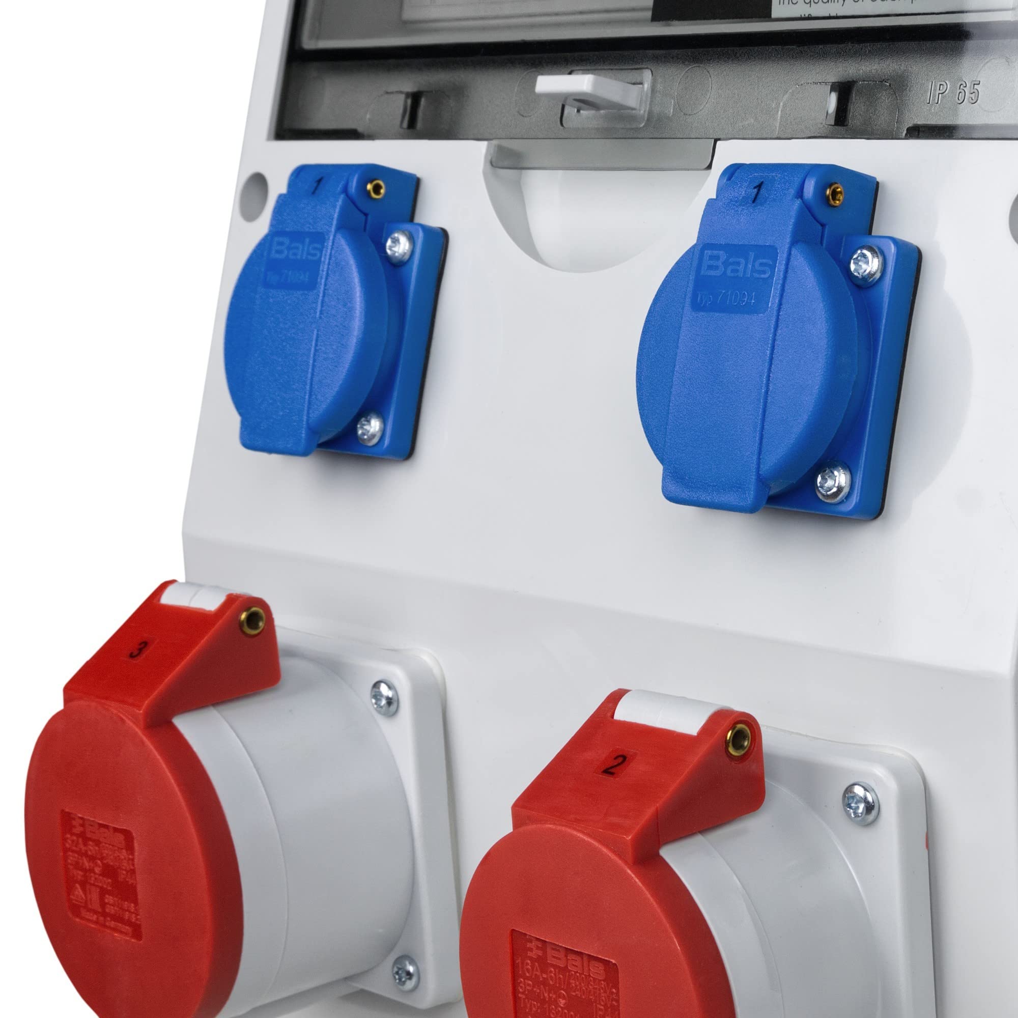 Doktorvolt Stromverteiler Bals Stecker 16A Baustromverteiler Schuko Steckdosen IP44 ECO-S 32A 16A 2x230V