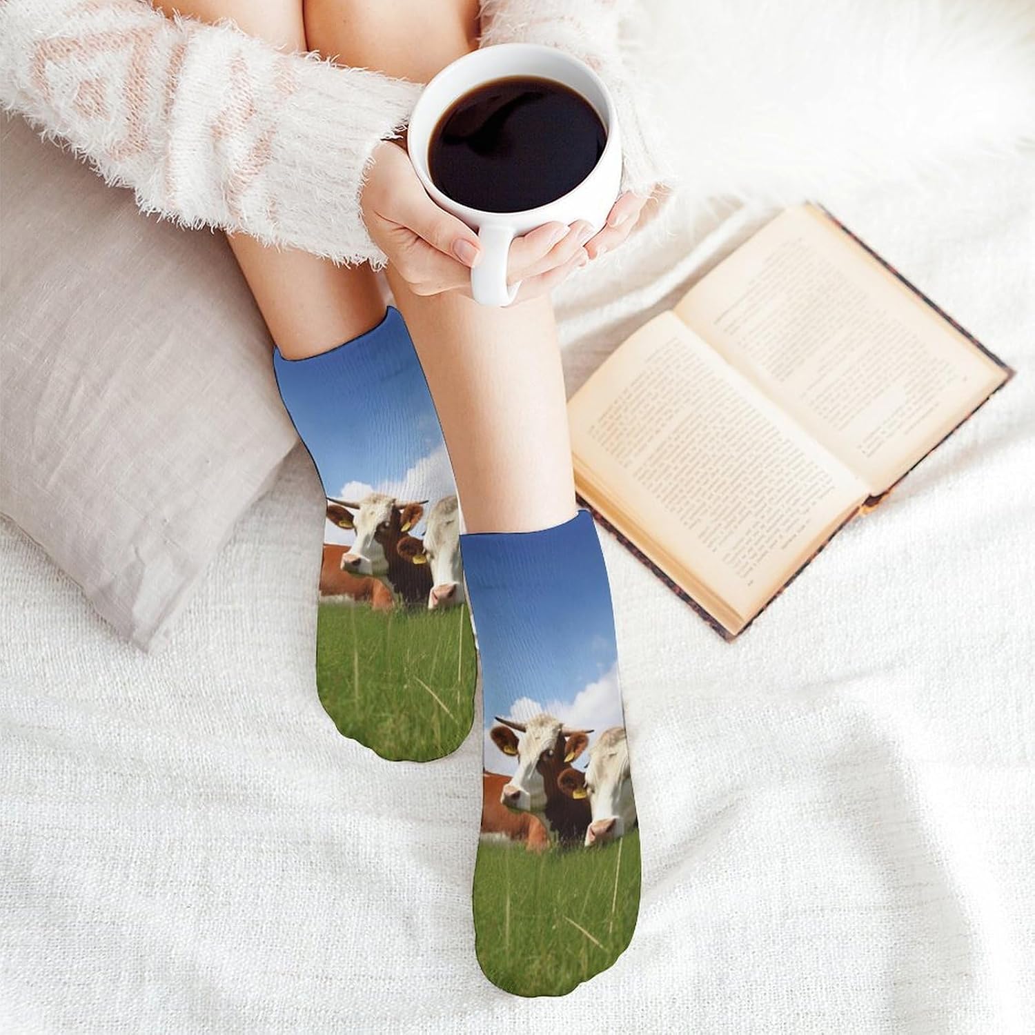 Cows Relaxed Ankle Sock for Men Women 5 Pairs Low Cut Athletic No Show Sock Breathable Short Casual Sock