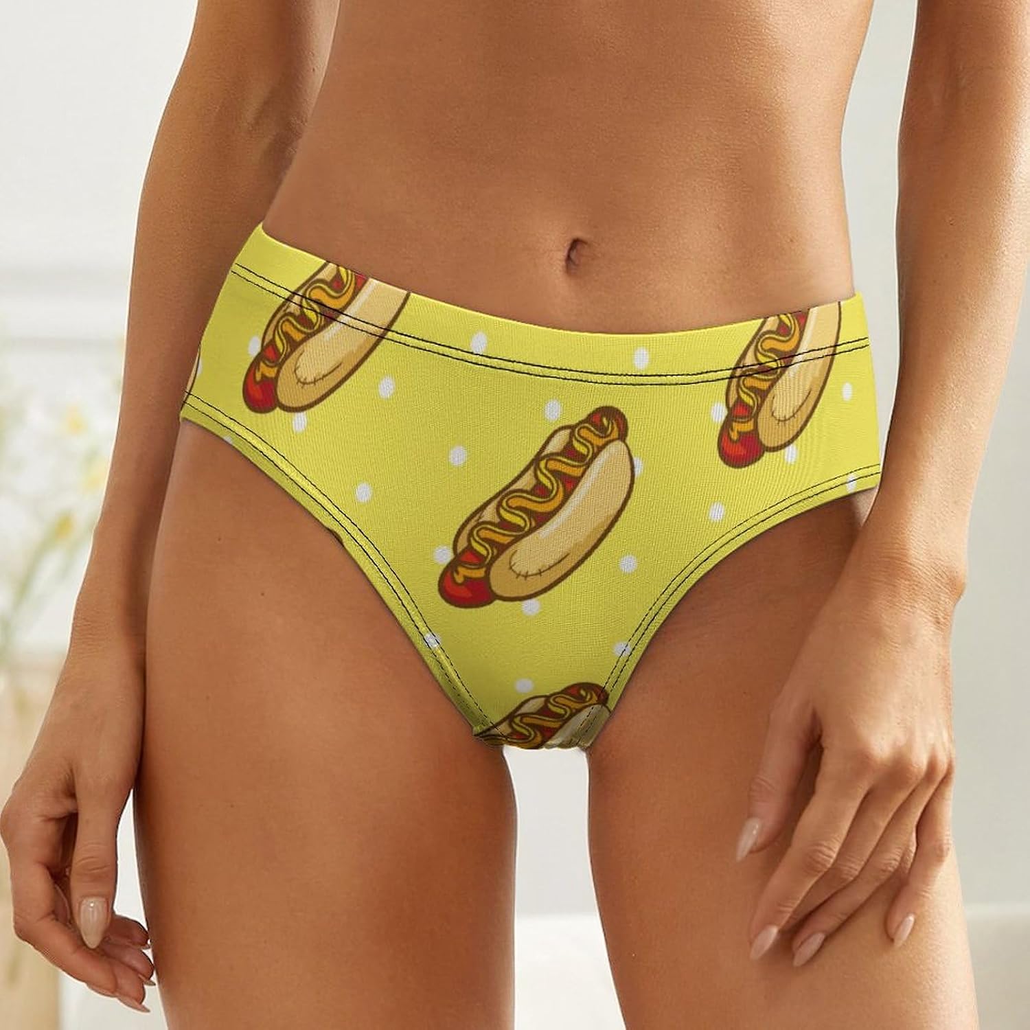 Hotdog Pattern Women's Panties Low Rise Briefs Stretch Bikini Underwear
