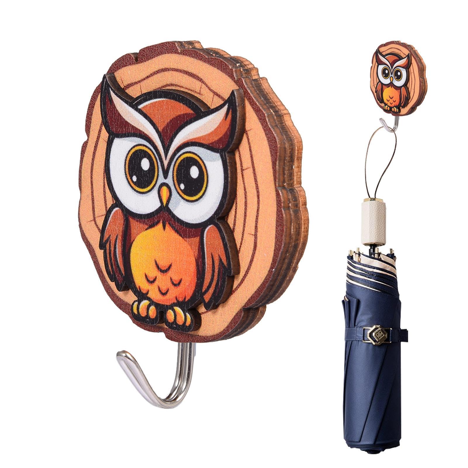 Bellv Removable Wall Hooks, Heavy Duty Adhesive Hooks Towel Hooks For Key Chains, Sticky Hook Coat Hanger, Cartoon Animal Shape Utility Hook Decoration