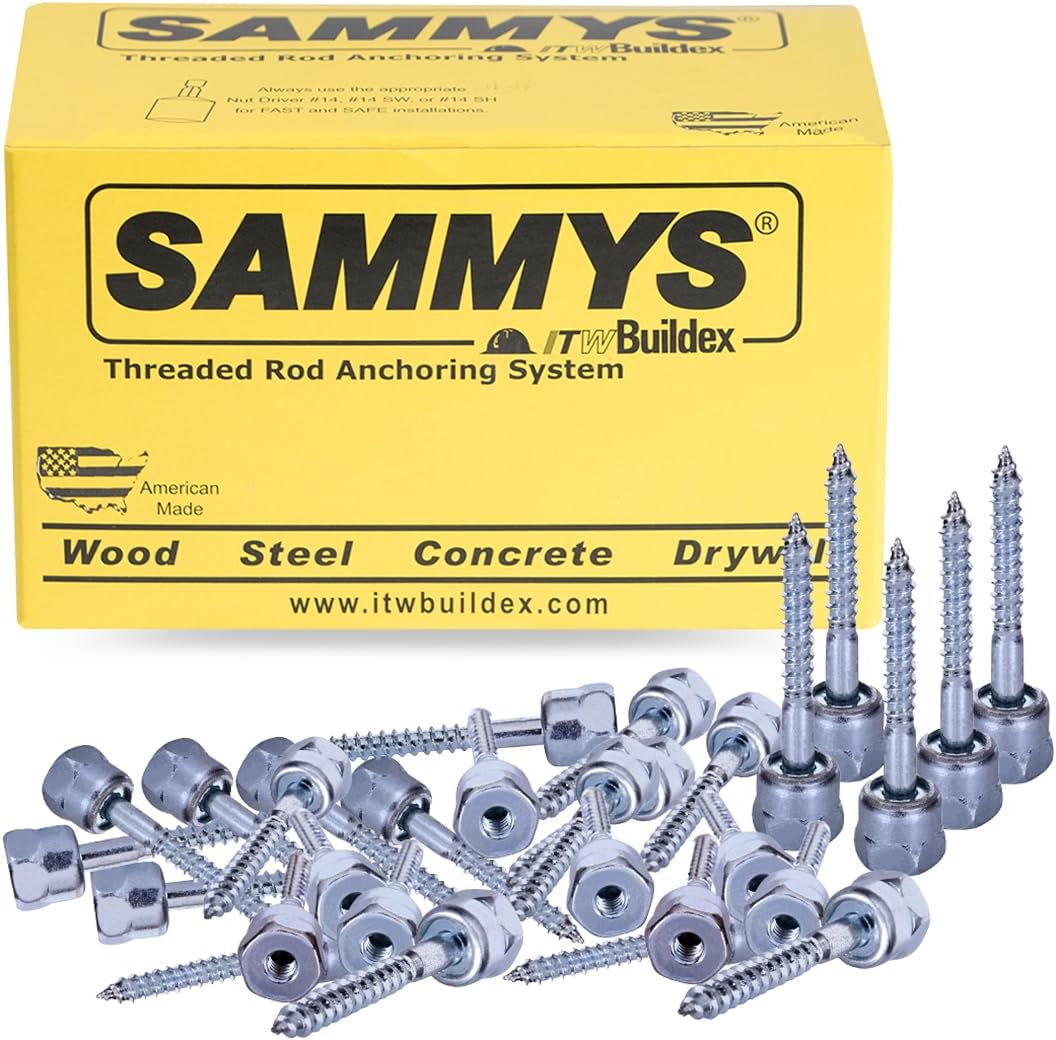 Sammys 801095725 Vertical Rod Anchor Super Screw with 3/8