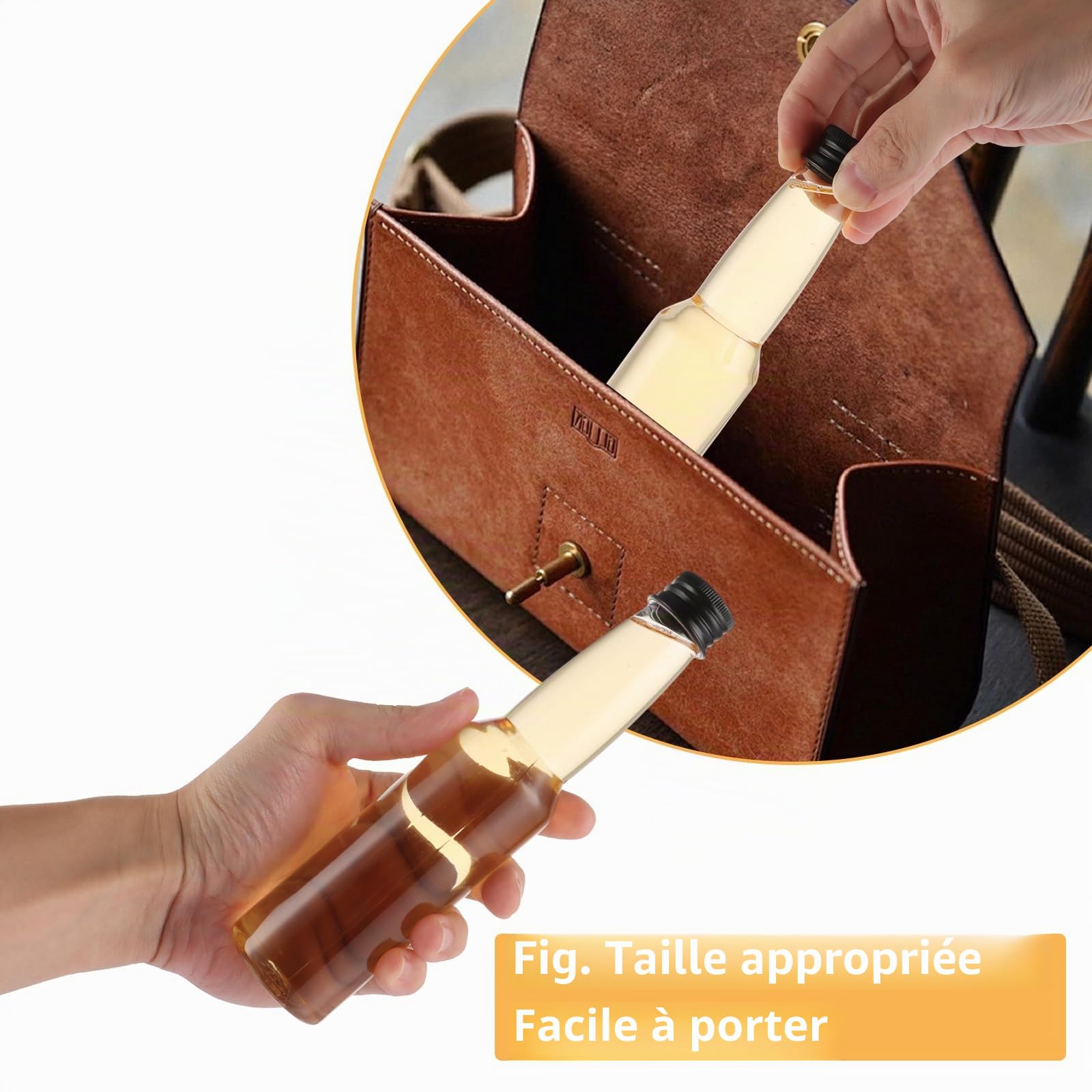 Lot de 20 petites bouteilles à remplir, 150 ml, avec bouchon à vis, en plastique, bouteilles d'alcool, à remplir, pour mariage, fête
