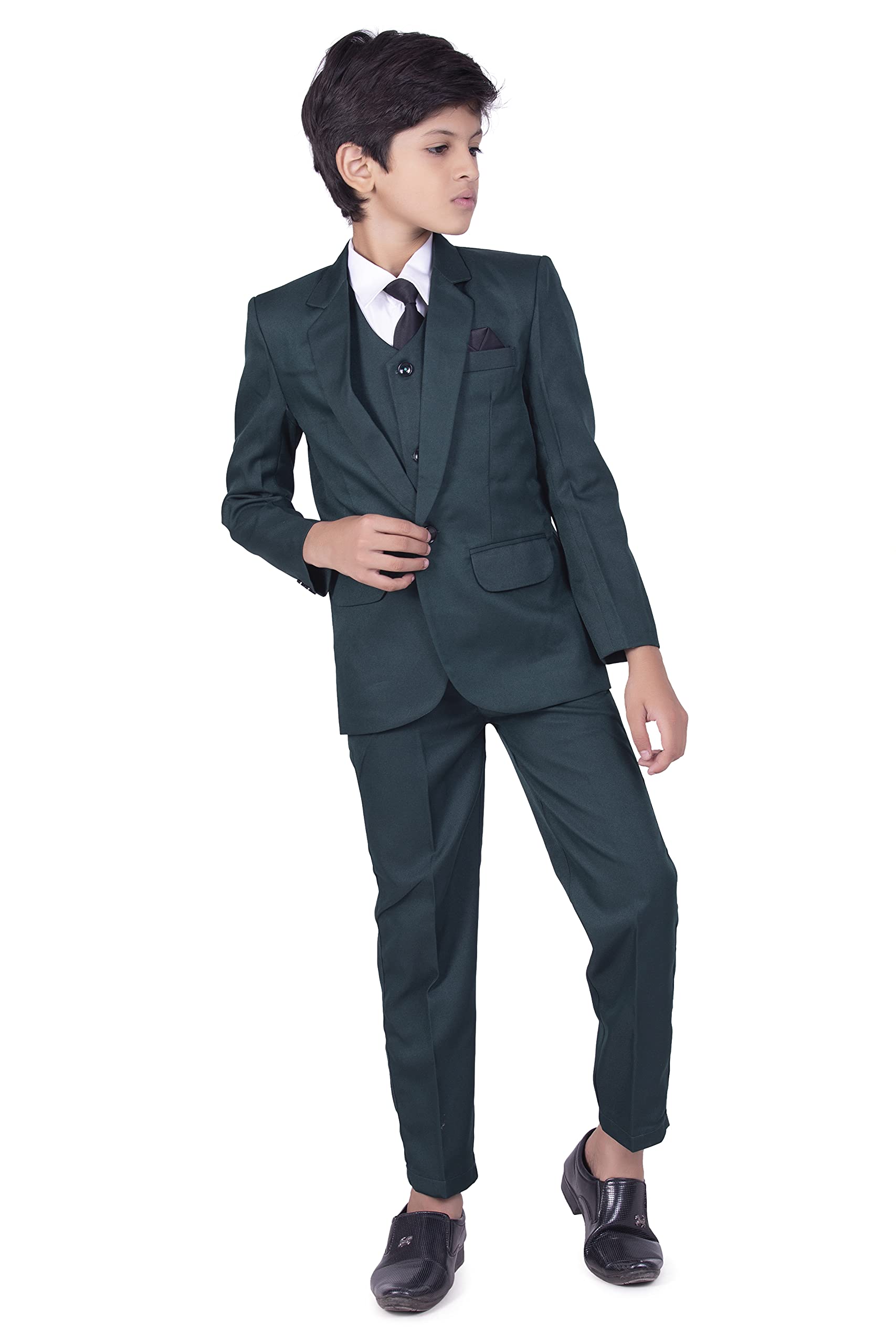Z & G trendsZ&G Trends Solid 4 Piece Coat Suit Set for Boys