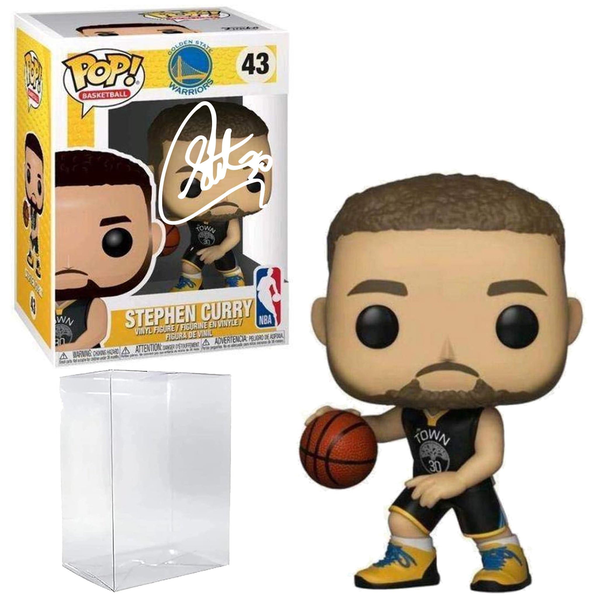 Stephen Curry #43 Funko POP! Figurine, Warriors, Facsimile Signed