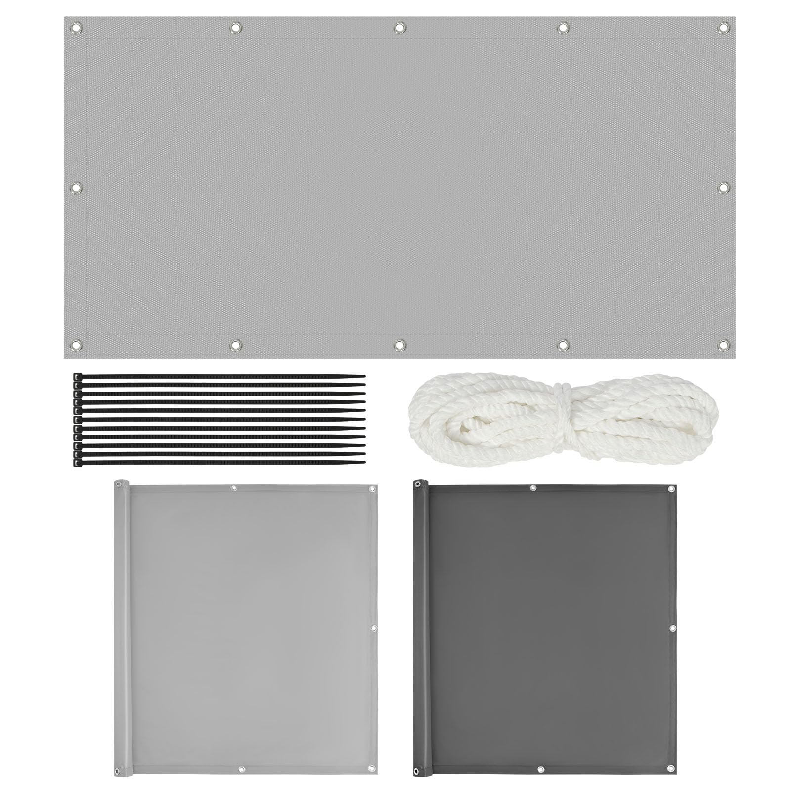 1.5x2m Impermeable Toldo Vela de Sombra, Protección Rayos UV,Rectangular Toldos Exterior Terraza,Pantalla Privacidad Balcon,para Exteriores, Terrazas,Pergola, Jardín（Gris Oscuro） — view 9