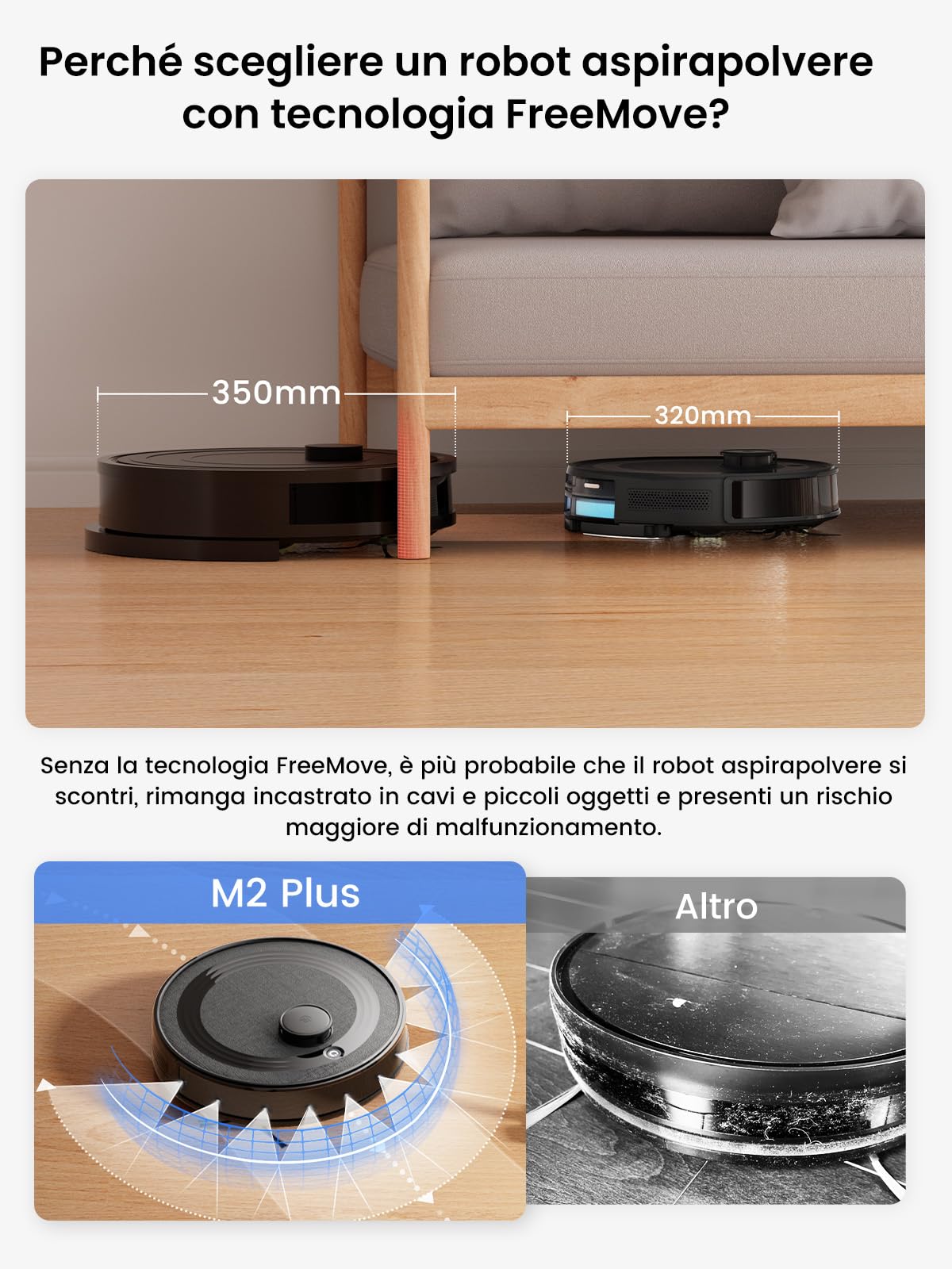 LEFANT M2 Plus Robot Aspirapolvere Lavapavimenti 3-in-1 con Stazione di Raccolta 2,2L, Navigazione Laser dToF + PSD, 6000Pa, Pulizia Personalizzata, WiFi/App/Alexa