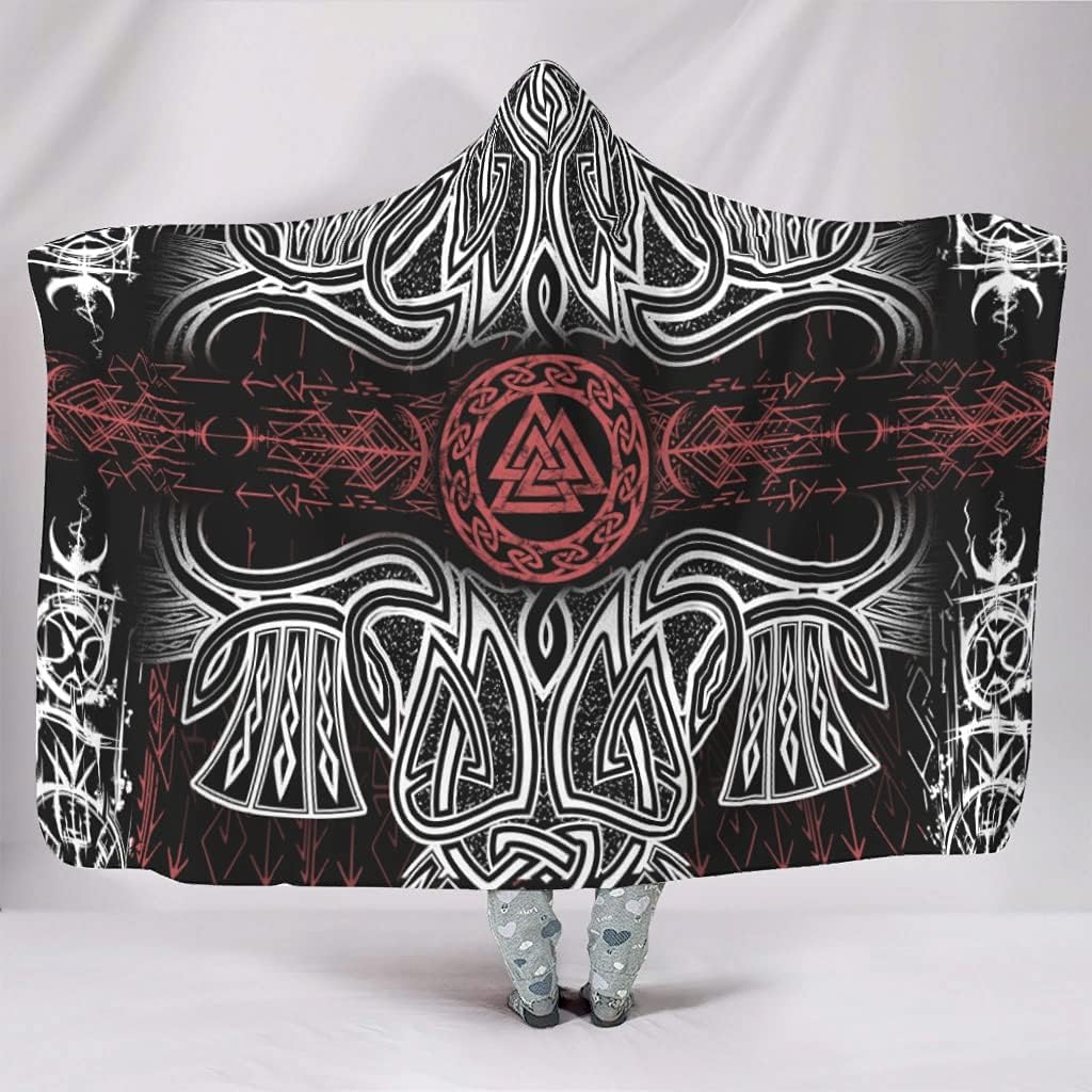 viking hooded blanket