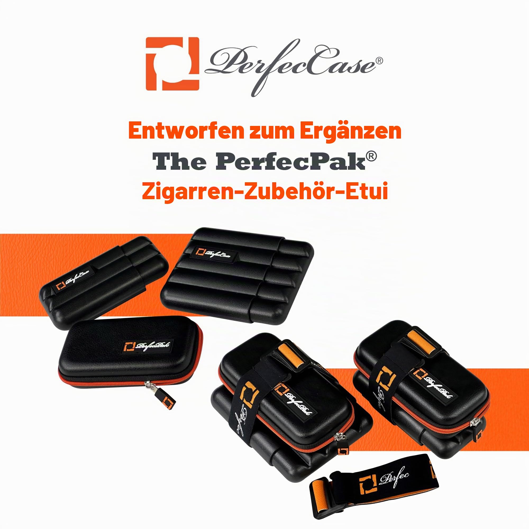 Perfec Etui für Zigarren-Luftbefeuchter, Schwarz, 5 Finger