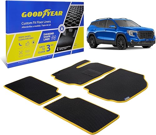 Miniatura 25 de Goodyear Alfombrillas de coche para todo tipo de clima, ajuste personalizado para Jeep Cherokee 2019-2023, juego de 5 piezas, forros de piso