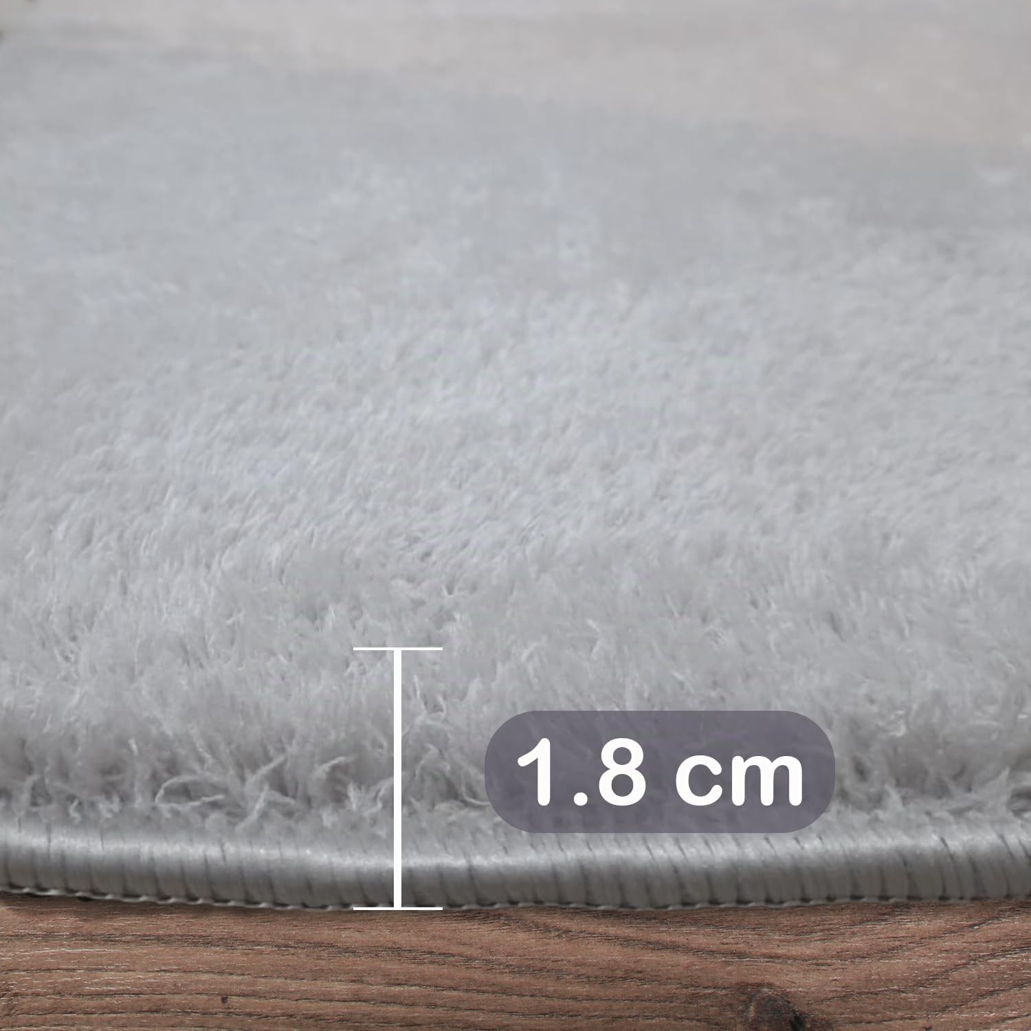Relax rutschfeste Badematte, Grau, 80x150 Plüsch Badteppich | Weiche Bad- und Duschvorleger Maschinenwaschbar, Schnell Trocknend Badvorleger