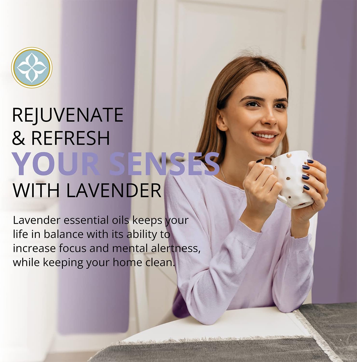 CAPRI ESSENTIALS Dish Soap Liquid, Natural Household Cleaning Supplies, Plant Based Aromatic Dish Detergent, Blend of Essential Oils with Juniper & Chamomile, White Lavender, 16 FL Oz - Image 4