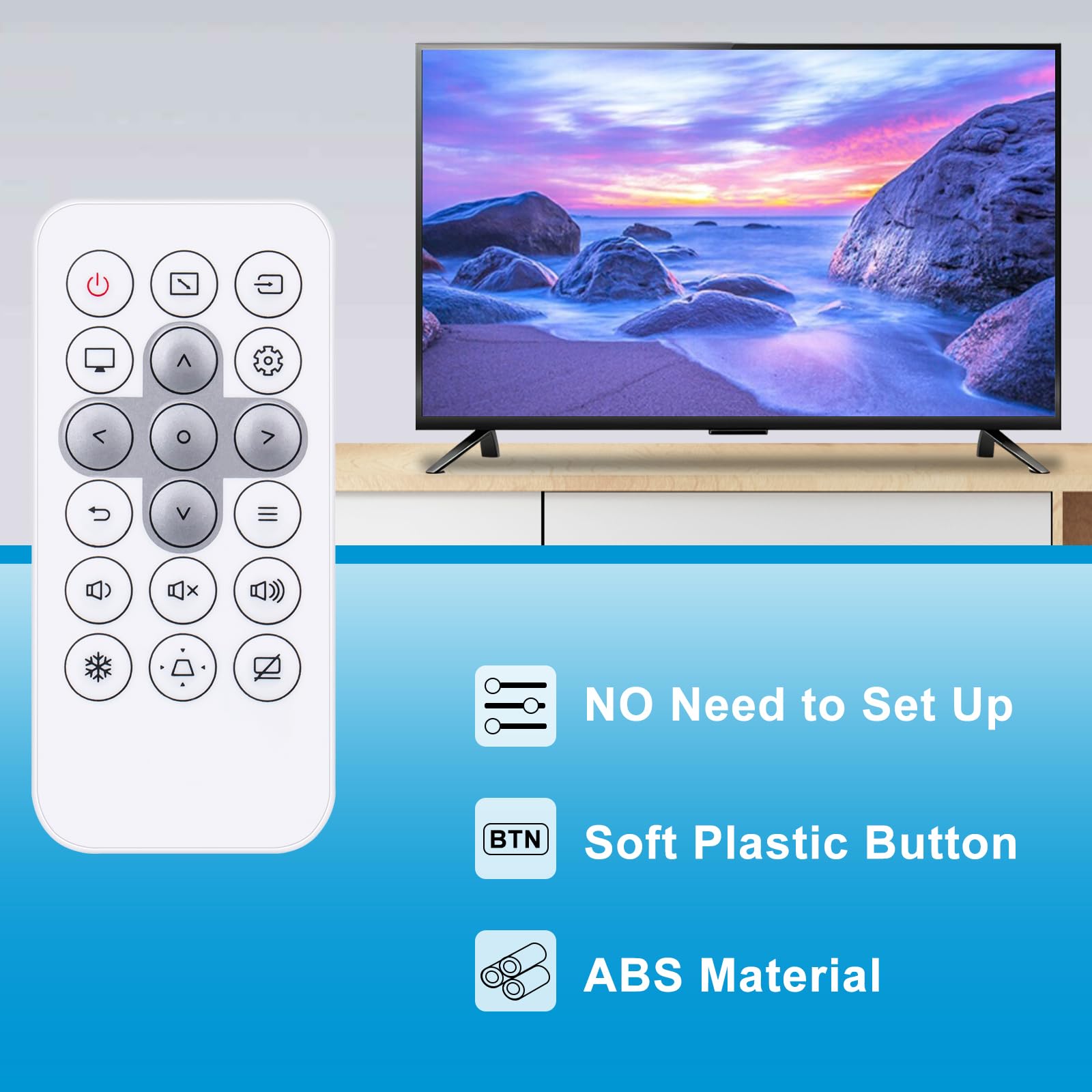 VINABTY HR21G-YHGD03 Ersatz Fernbedienung Passend für Optoma Projector ZW350S ZK450 ZK430ST ZH520 ZH462 ZH350ST UHZ66 HZ35ST EL420H LSF8212 SPF8239 SPF8253 UHZ35ST GT2000HDR GT2100HDR GT3500HDR