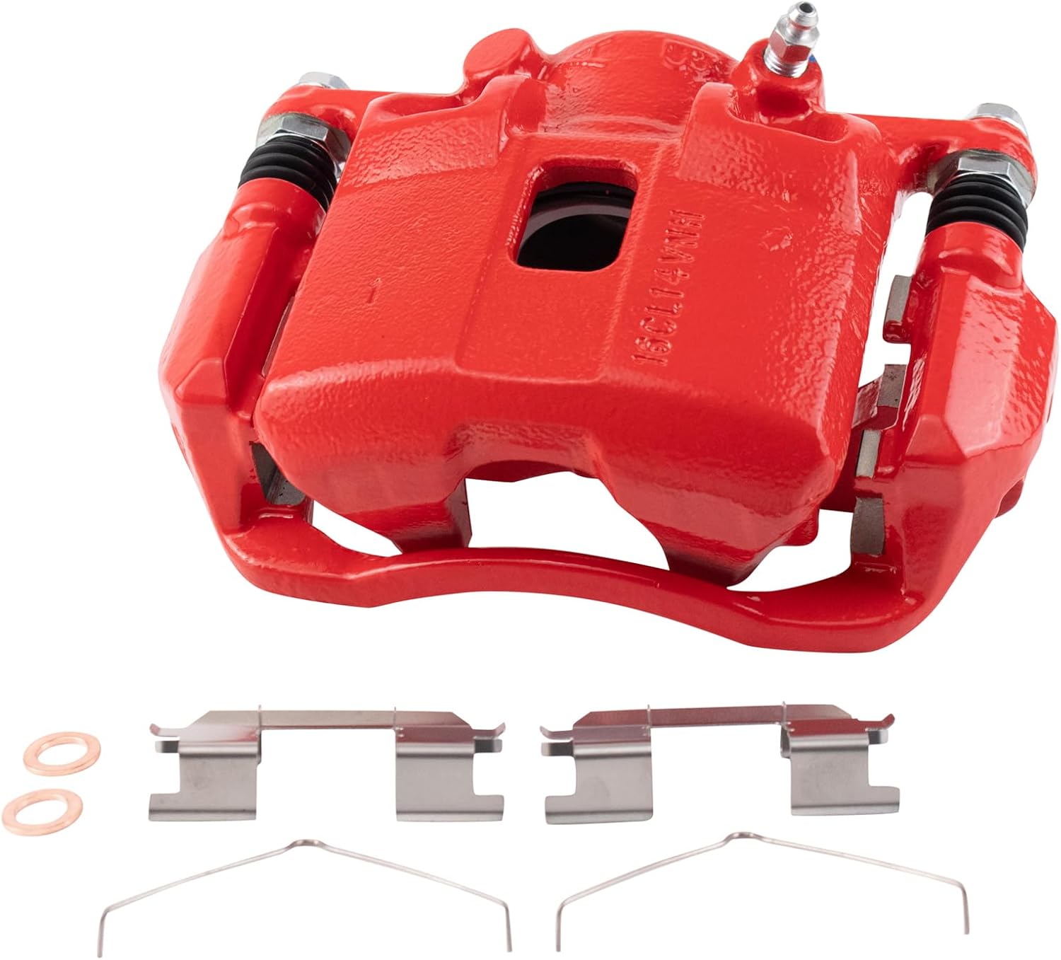 TRQ Front Left Right Brake Caliper w/Bracket Performance Red Driver Passenger Side Compatible with 2013-2014 Acura ILX 2012-2015 Honda Civic 2009-2020 Fit