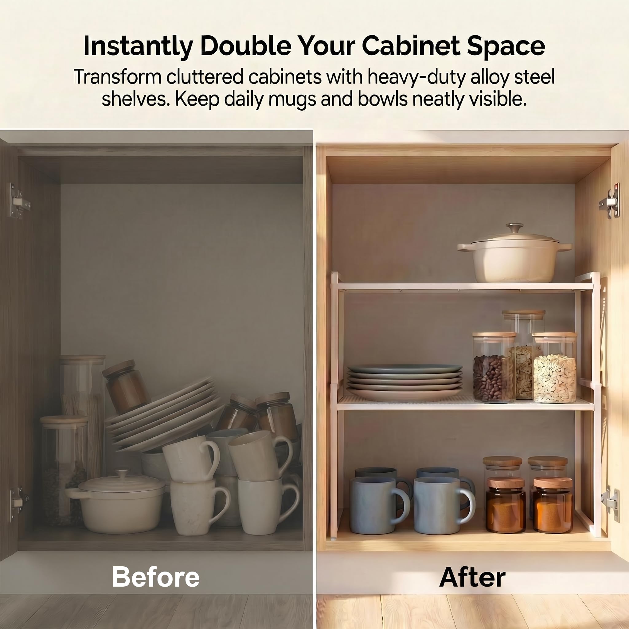Amazon.com - BlisXybion Set of 2 Cabinet Organizers 16.1''W 44 LBS
