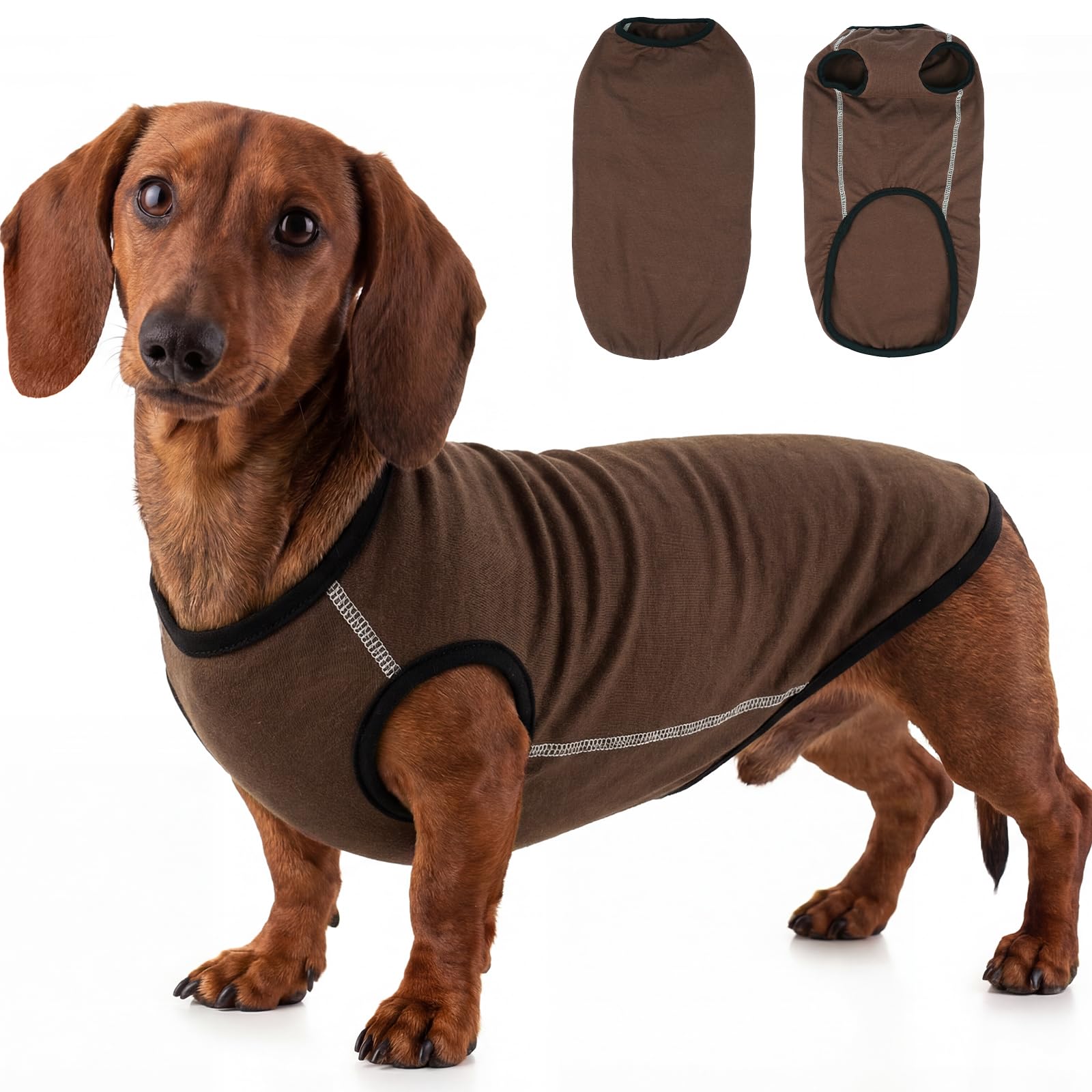 Hjyokuso Dachshund Jumper, Sausage Dog Jumper, Dog Shirts For Small Dogs, Dog Fleece Vest Sweater Stretch Sweatshirt, Lightweight Pullover, Spring Autumn Winter Dog Clothes For Miniature Dachshund S โ image 1