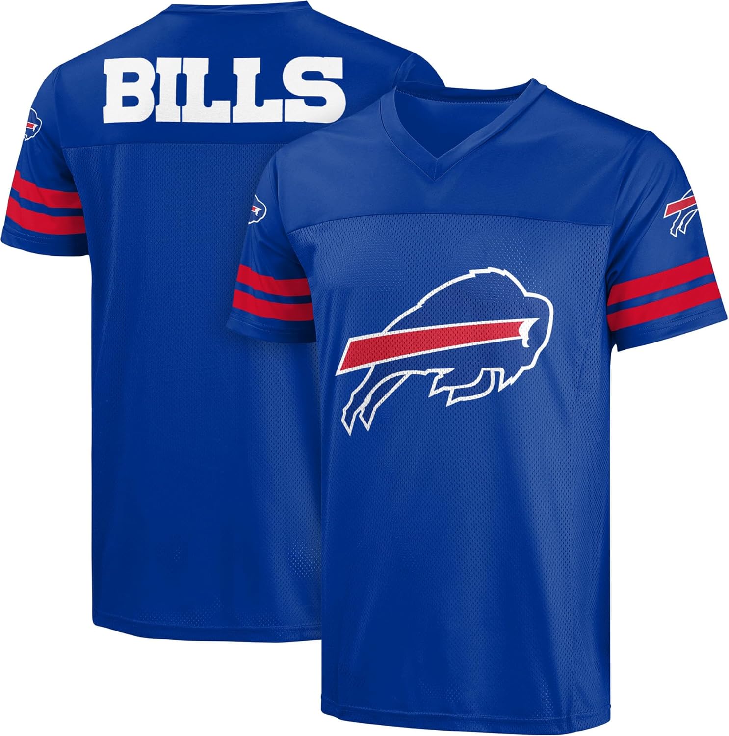 FOCO NFL Women's Officially Licensed Primary Logo Game Day Football V-Neck Rash Guard Top