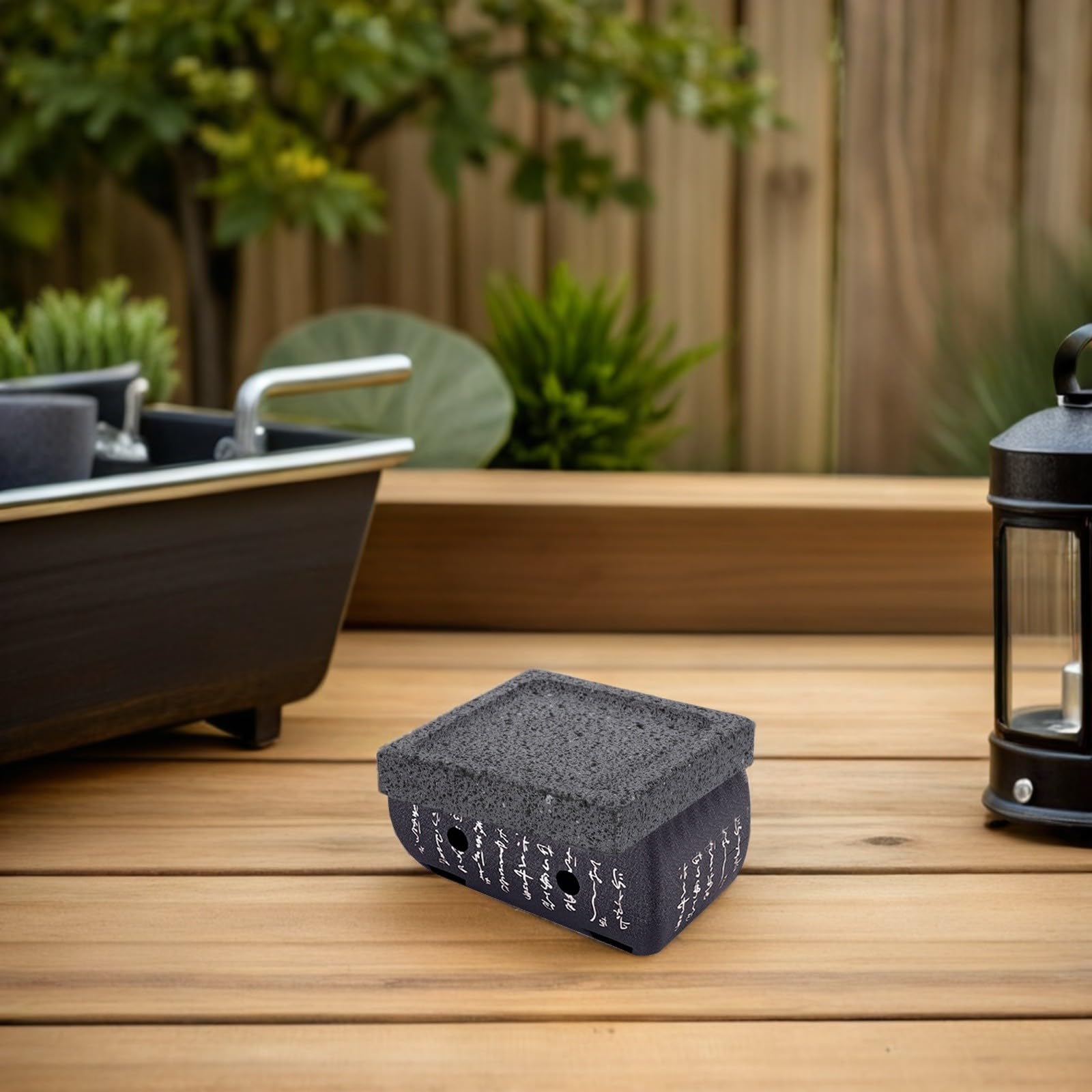 Toyvian Placa Rectangular de Piedra Volcánica para Barbacoa Coreana Distribución Uniforme del Calor y Retención de Nutrientes Adecuado para Tofu y Pescado