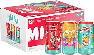 Alani Nu VARIETY PACK (CHERRY SLUSH, JUICY PEACH, ORANGE KISS), Low Calorie Energy Drinks, 100mg Caffeine, Biotin, B Vitamins, Zero Sugar, 10 Calories or Less, 8 Fl Oz Cans, 12 Pack