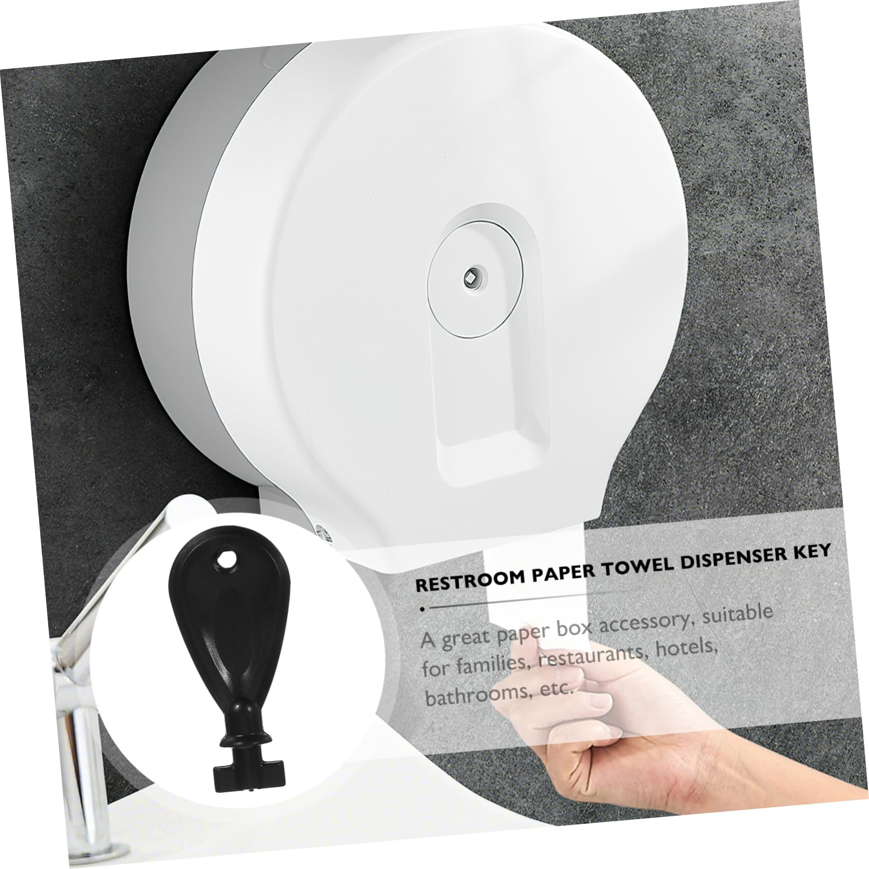 iplusmile 3pezzi Dispenser Per Asciugamani Carta Chiave Resistente Per Dispenser Carta Igienica e Asciugamani Per Uffici e Bagni Pubblici