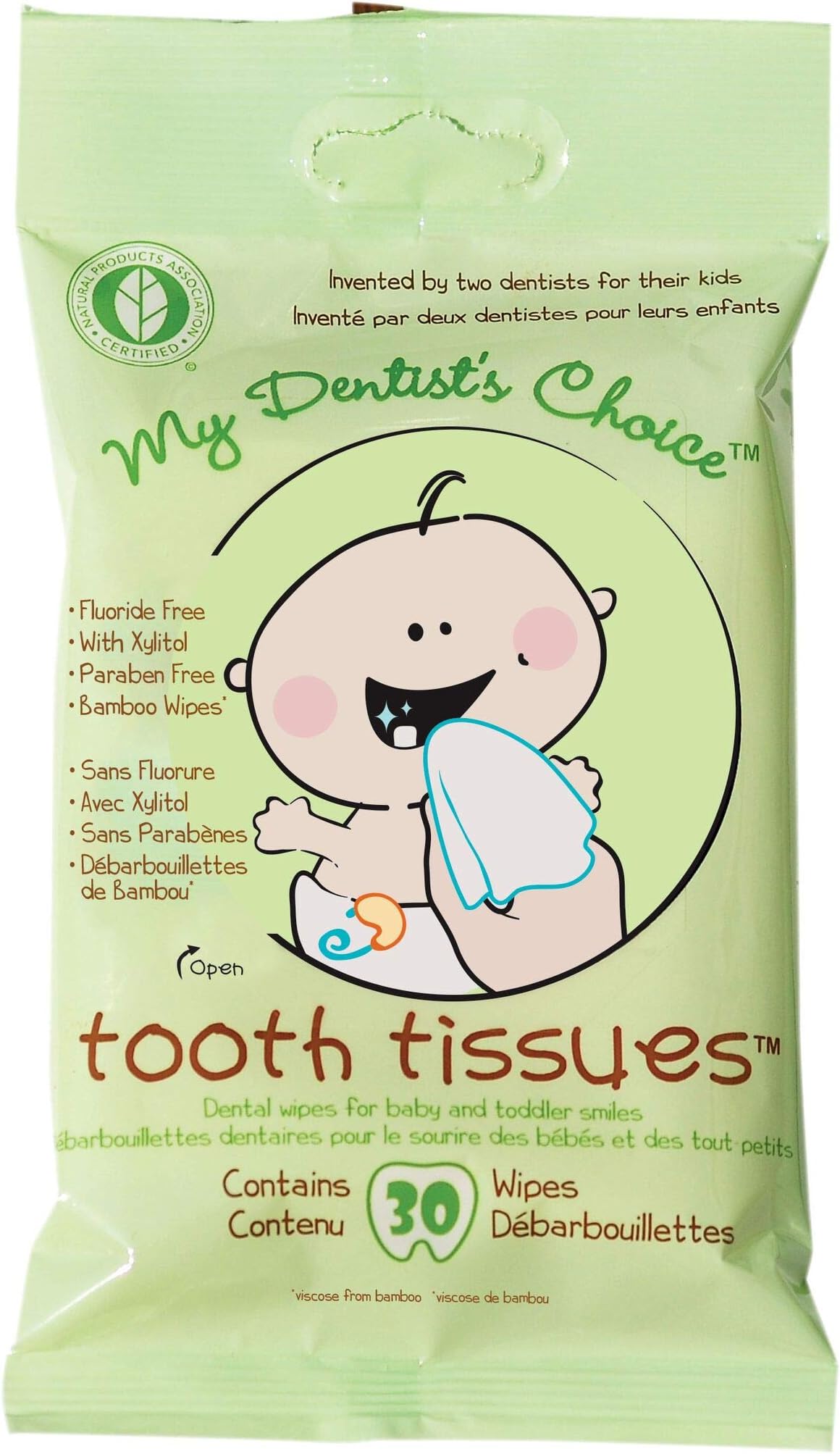My Dentist's Choice, Dental Wipes, Baby Tooth and Gum Wipes for Baby and Toddlers - 1-Pack