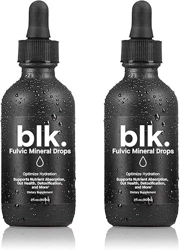 Gotas minerales naturales fúlvicos y húmicos con zinc, magnesio y más. Electrolitos líquidos que mejoran la salud intestinal, la energía, las dietas