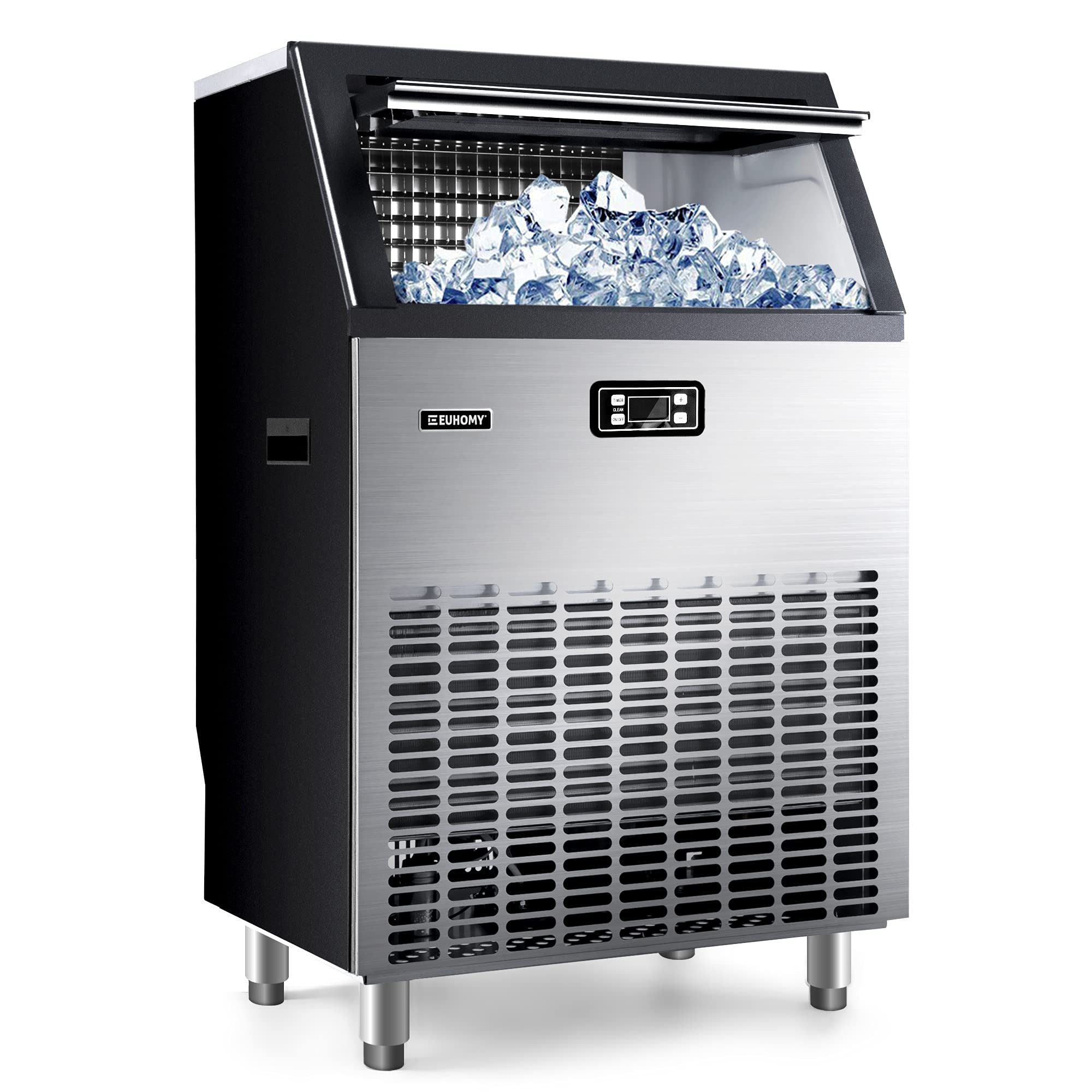 Buy E EUHOMY Commercial Ice Machine, 275lbs/24H Stainless Steel Under