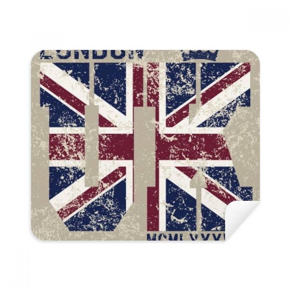 London King UK The Union Jack Flag Cleaning Cloth Screen Cleaner 2pcs Suede Fabric