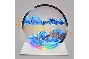 Moving Sand Art Decor with Dimmable Bluetooh Speaker