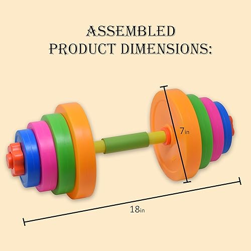 Miniatura 4 de Kiddie Play Juego de pesas para niños  Equipo de ejercicio infantil para gimnasio  Juguete de entrenamiento ajustable